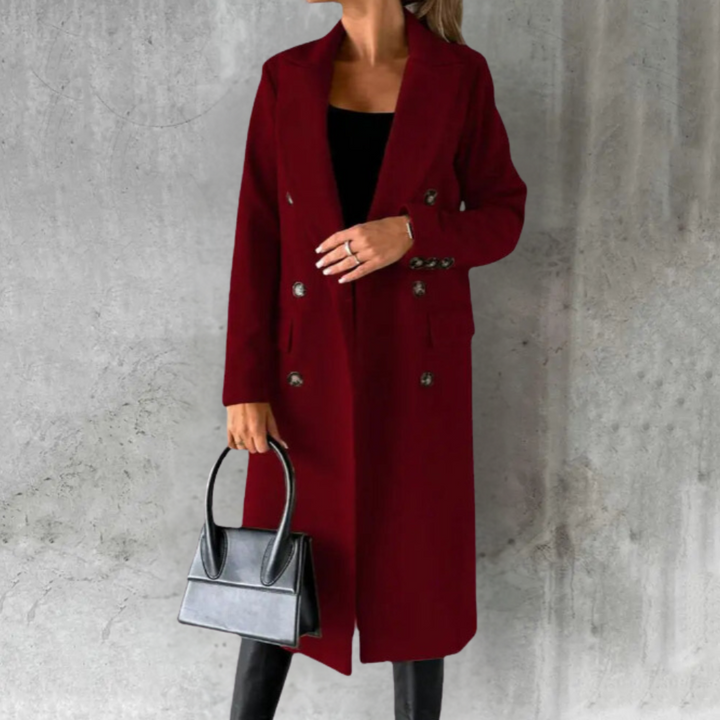 Genesia™ | Luxe Timeless Double-Breasted Coat