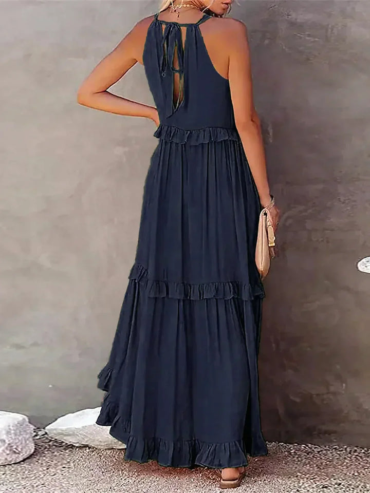 Emily™ | Halter Ruffle Maxi Dress (Almost sold out )