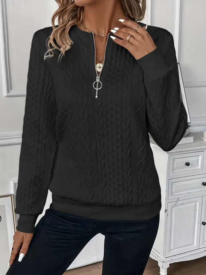 SOLIA™ | Luxury Sweater with Zipper