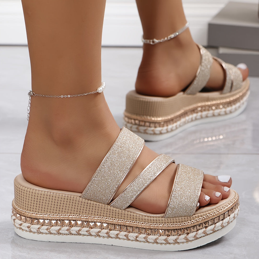 Liana™ | Shimmer Comfort Sandals