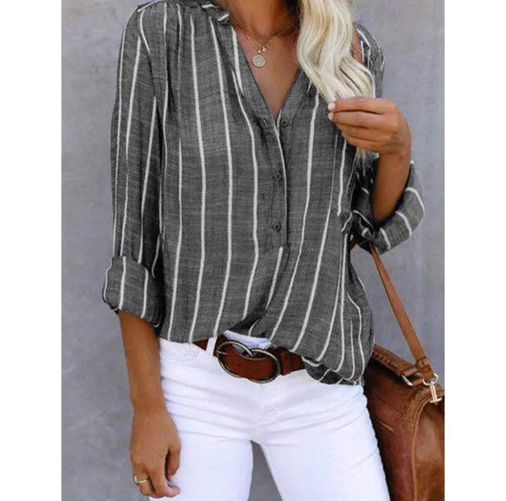 Giavanna™ | Classic Striped Button-Up (Almost Sold Out)