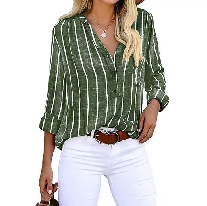 Giavanna™ | Classic Striped Button-Up (Almost Sold Out)