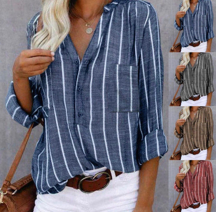 Giavanna™ | Classic Striped Button-Up (Almost Sold Out)