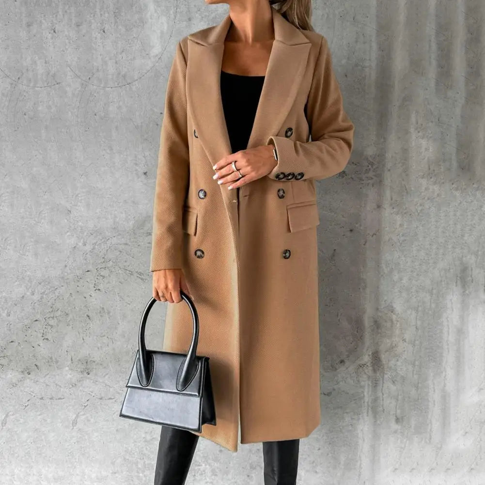 Genesia™ | Luxe Timeless Double-Breasted Coat