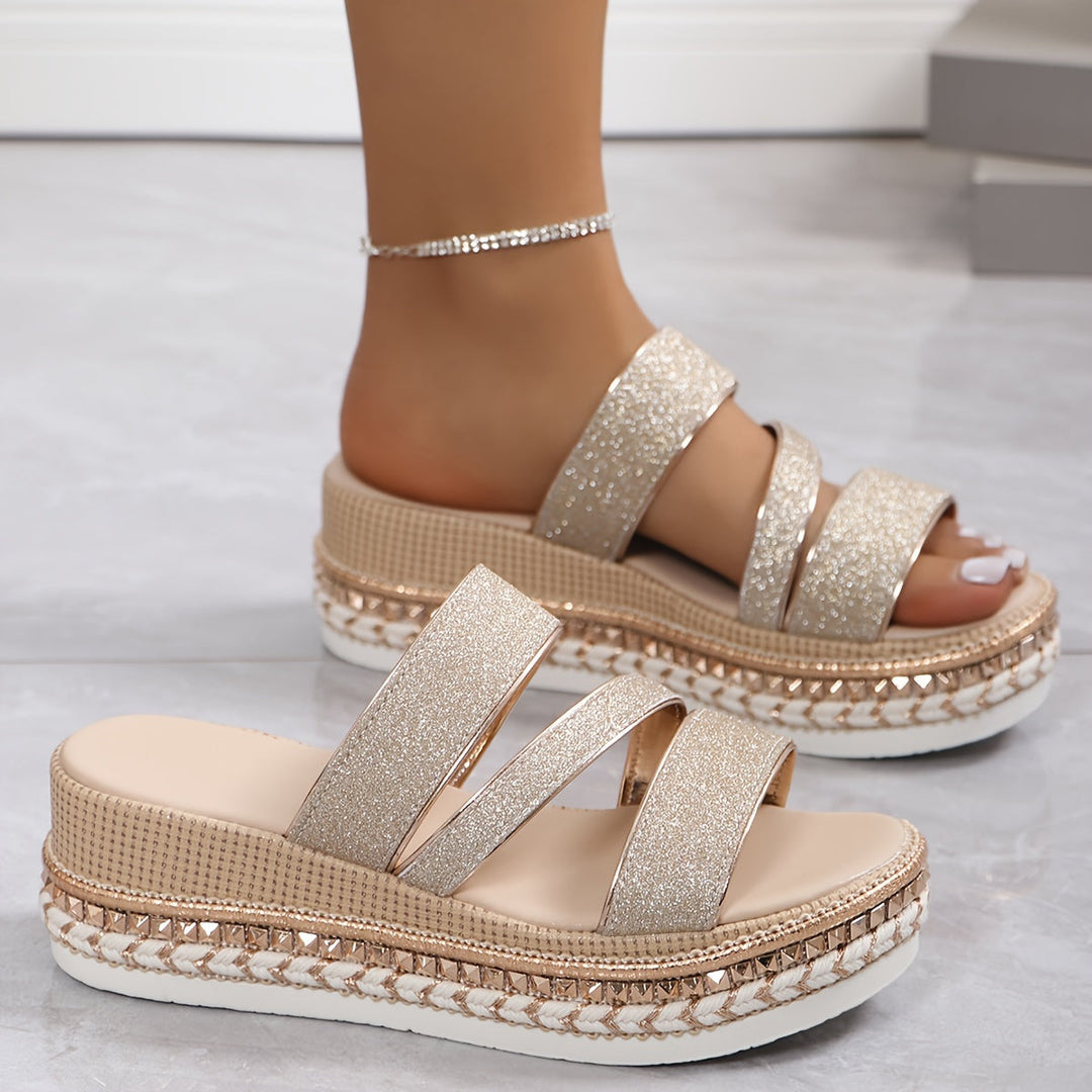 Liana™ | Shimmer Comfort Sandals