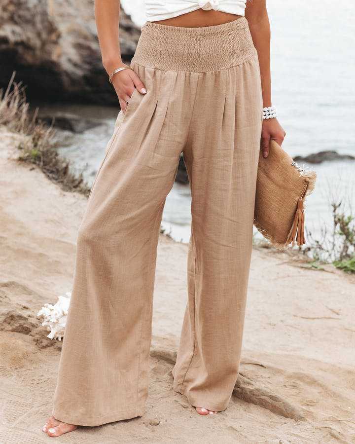 Aeloria™ | Flowing Beach Wide-Leg Pants