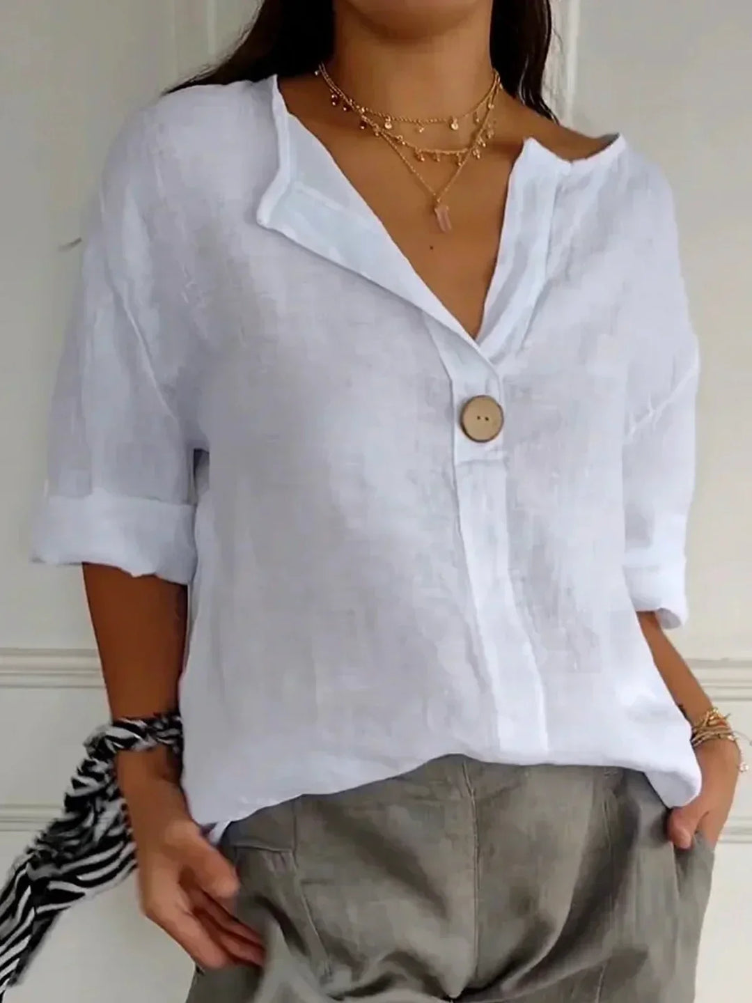 Aria™ | Casual V-Neck Blouse