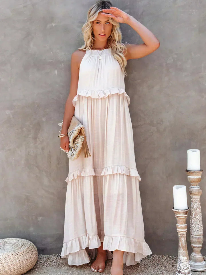 Emily™ | Halter Ruffle Maxi Dress (Almost sold out )