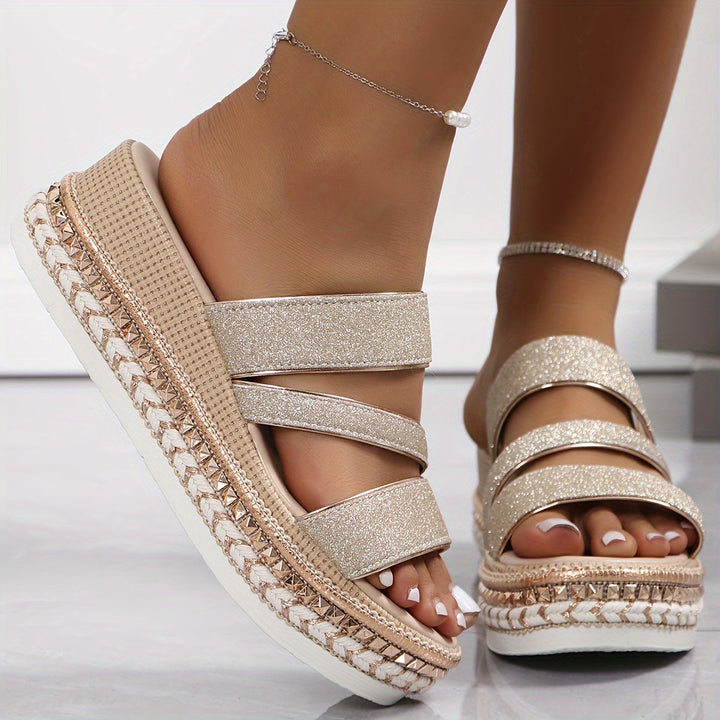 Liana™ | Shimmer Comfort Sandals